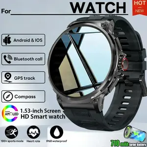 2026 New GPS V69 Smart Watch Men 1.85 inch 710 mAh Heart Rate GPS Sports IP68 Waterproof Bluetooth Talk  Smartwatch Man