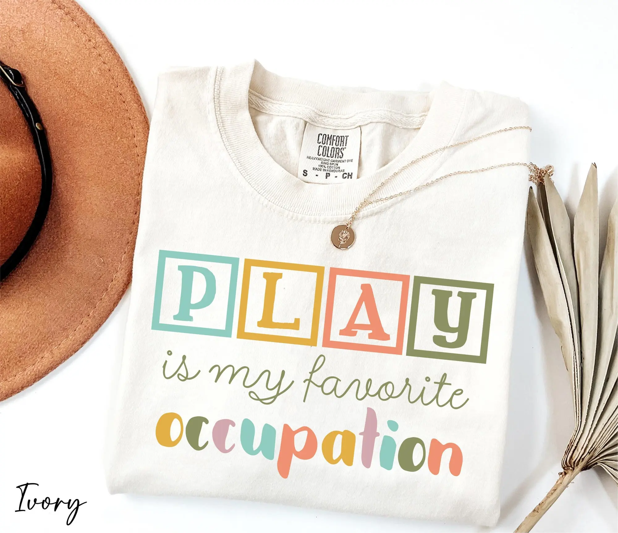 Comfort Colors Play is My Favorite Occupation Shirt, Pediatric Therapist Shirt, Play Therapist Gift, Pediatric OT Shirt, OT Assistant Tee