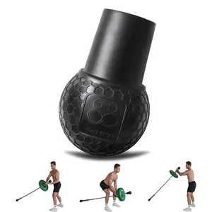 Rubber Barbell Landmine Attachment, adaptable to most floor surfaces, suitable for Press, Row, Spin, Split Squats exercises, portable landmine attachment with 360-degree rotating angle.