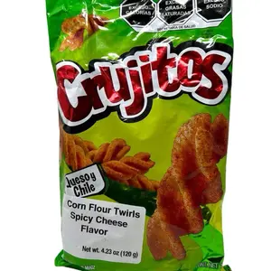Crujitos Corn Flour Twirls Spicy Cheese Flavor 4.23 oz 120 g Snack