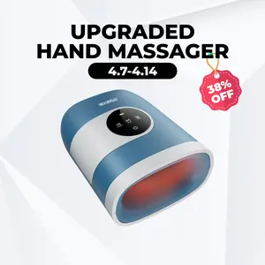[Plus Model] CINCOM Upgraded Hand Massager, Cordless Finger Soother with Comfort Warmth, Customizable Settings, Rechargeable, Provides Soothing Relaxation, Wonderful Gift for Loved Ones