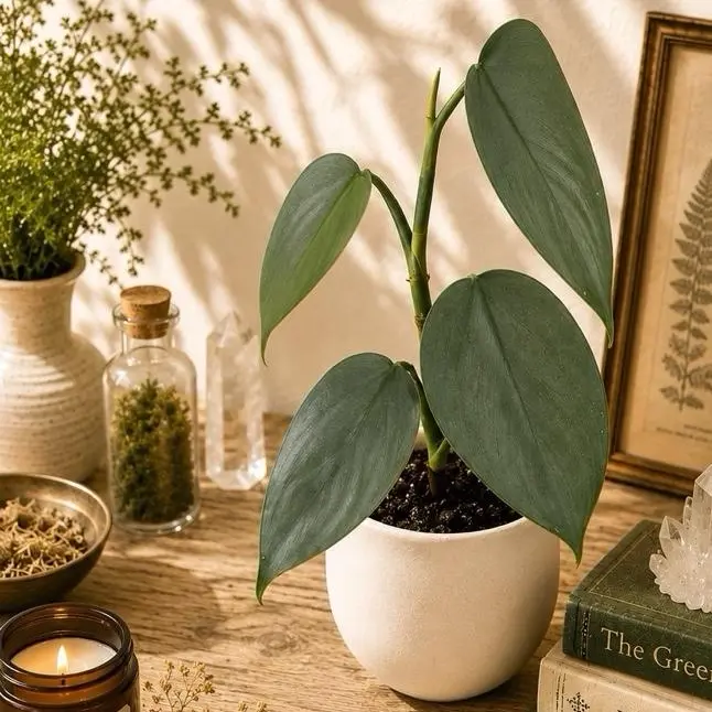 Philodendron Silver Sword Starter Plant Live Houseplant in Clear 4in Pot Philodendron Hastatum Rare Indoor Tropical Plant Silver Leaf Philodendron Collector Plant Exotic Indoor Houseplant Beginner Friendly