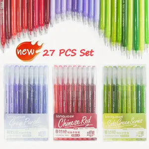 Languo 27PCS New Color Gel Pen Set for Journaling/Marking/Drawing, High-Capacity Handheld Gel Pens for Note-Taking, Meeting Minutes, Portable Design for On-the-Go Use, Suitable for Office, Drawing