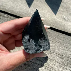 Black Tourmaline Top Polished Point