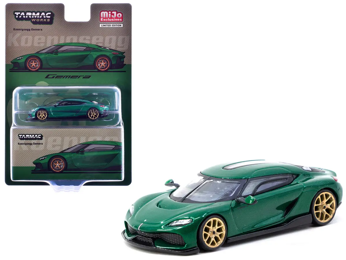 New Tarmac Works 1:64 Koenigsegg Gemera Green Diecast Model Car, T64G-TL053-GR