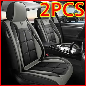 Waterproof Leather Car Seat Covers - 2PCS Sleek Stylish Protection for Moisture & Spills Easy Installation & Removal Car Owners Essential
