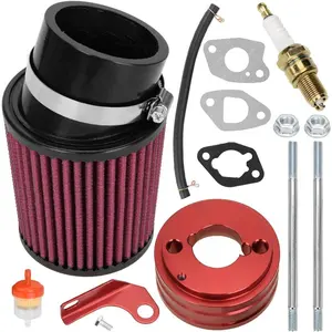 Upgraded Air Filter Adapter Kit for Predator 212cc 196cc Coleman CT200U BT200X KT196 6.5Hp Clone Engine Mini Bike Go Kart Performance Parts Red
