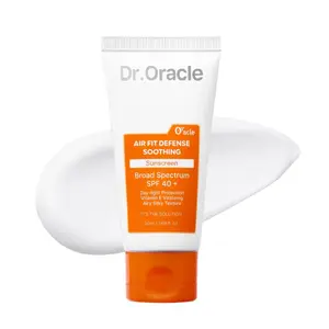 DR.ORACLE Air Fit Defense Soothing Sunscreen 1.69fl.oz DR.ORACLE Air Fit Defense Soothing Sunscreen- SPF 40+, Outdoor Essential, No White Cast, Non-Greasy, Niacinamide, Vitamin E Sun Block For face, Korean Skin Care, Lightweight, Hydrating 1.69 fl. oz