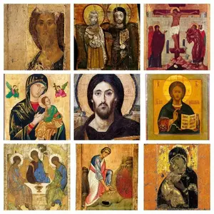 Religious Icon Art of Jesus and Virgin Mary  Canvas Wall Painting for Home Decor Posters  Prints