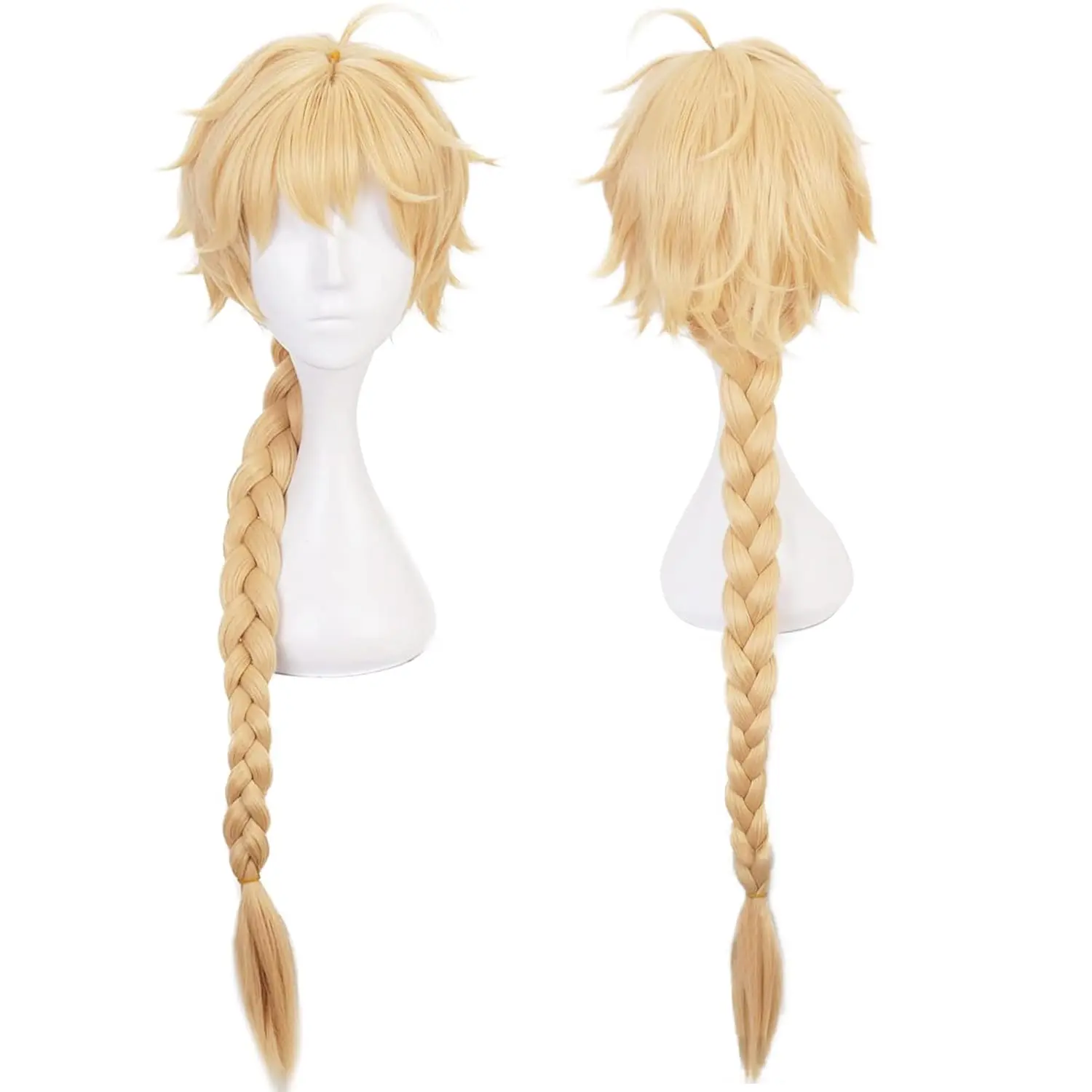 Anime Long Blonde Wigs with Bangs for Women Men AetherWig Game TravellersWig Halloween,Christmas,Comic con
