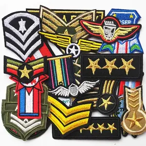 Accessory 20pcs DIY Medal Epaulet Soldier Badges Patches Embroidery Mix Patterns Iron On/Sew On Applique for Clothes Backpacks T-Shirt Jeans Skirt Vests Scarf Hat Bag (Style 13)