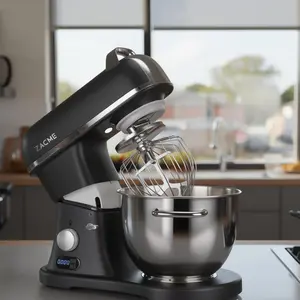 8.4QT Commercial Stand Mixer 800W Aluminum Die Casting, Mixers Kitchen Electric Stand Mixer Metal Food Mixer with Stainless Steel 8L Bowl, Dough Hook, Whisk and Beater, Black
