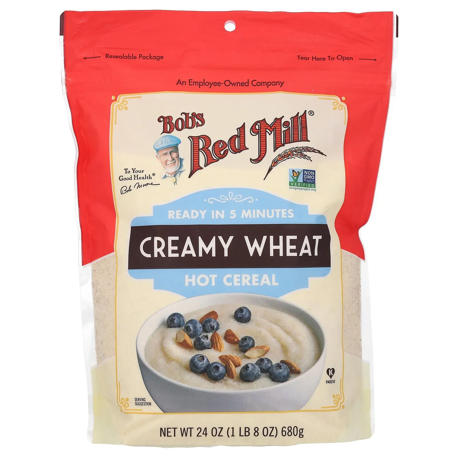 Bob's Red Mill Creamy Wheat Hot Cereal, 24 oz (680 g) Bob's Red Mill Creamy Wheat Hot Cereal, 24 oz (680 g)