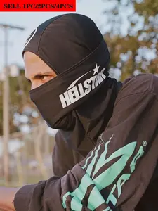 4pcs/2pcs/1pc Unisex Hip Hop Printing Full Balaclava Mask Neck Gaiter Headwear Breathable Ski Mask for Men Women Outdoor Sports Hiking Fishing Commuting Suitable for Daily Wear