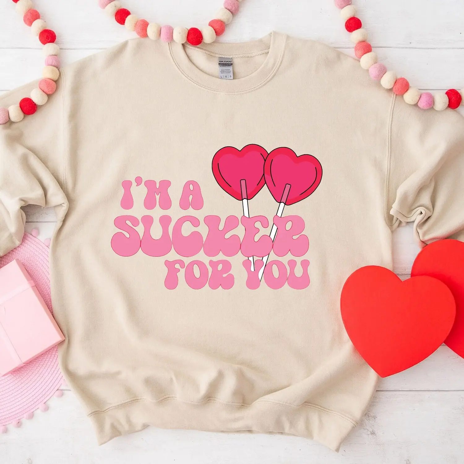 I'm a Sucker For You Shirt, Gift For Girlfriend, Lollipop Sweatshirt, Cute Valentine Shirt, I'm a Sucker For You, Valentines Day Shirt HI