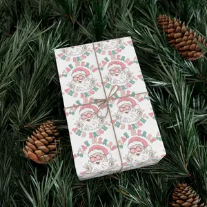 Retro Santa! Stay Merry and Bright Gift Wrap Papers