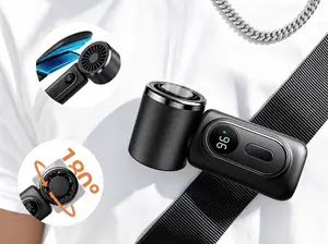 Mini Portable Handheld Clip Fan, 3-in-1 Rechargeable 3000mAh Battery,5 Speeds,180° Adjustable Airflow,USB Cooling,Perfect for Travel,Office,and Personal Use-Protection