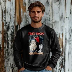 Electric Tiger Crewneck, Golf Holiday Pullover, Tiger Golfing Sweatshirt, Fall Sweatshirt