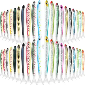 40 Pack Fish Pen Gifts Cute Fishing Party Favors Decorations Creative Glitter Ballpoint Pens for  Adults School Office Student Birthday Themed Party Decor
