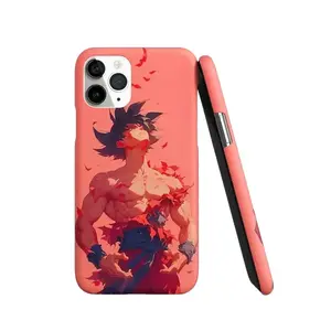 Anime Warrior Phone Case, Red Energy Aura Aesthetic iPhone Case, Transformation Power Anime Cover, Manga Style Case