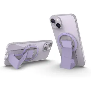 for MagSafe Phone Grip for MagSafe Kickstand Compatible with Mag Safe Finger Loop, 3-in1 Phone Ring Holder Strap for Mag Safe  16/15/14/13/12 Series, Galaxy S25/S24/S23/S22, Pixel - Lilac