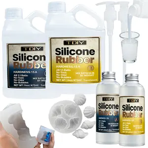 High Elasticity Liquid Silicone for Mold Making, 1:1Ratio, Ideal for Resin Casting, Candle Making, DIY Crafts, Semi-Transparent 15a