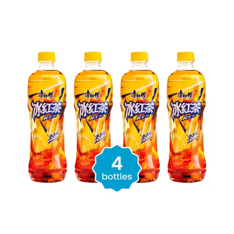 Master Kong Iced Lemon Black Tea 500ml (4 Bottles) - Refreshing Beverage