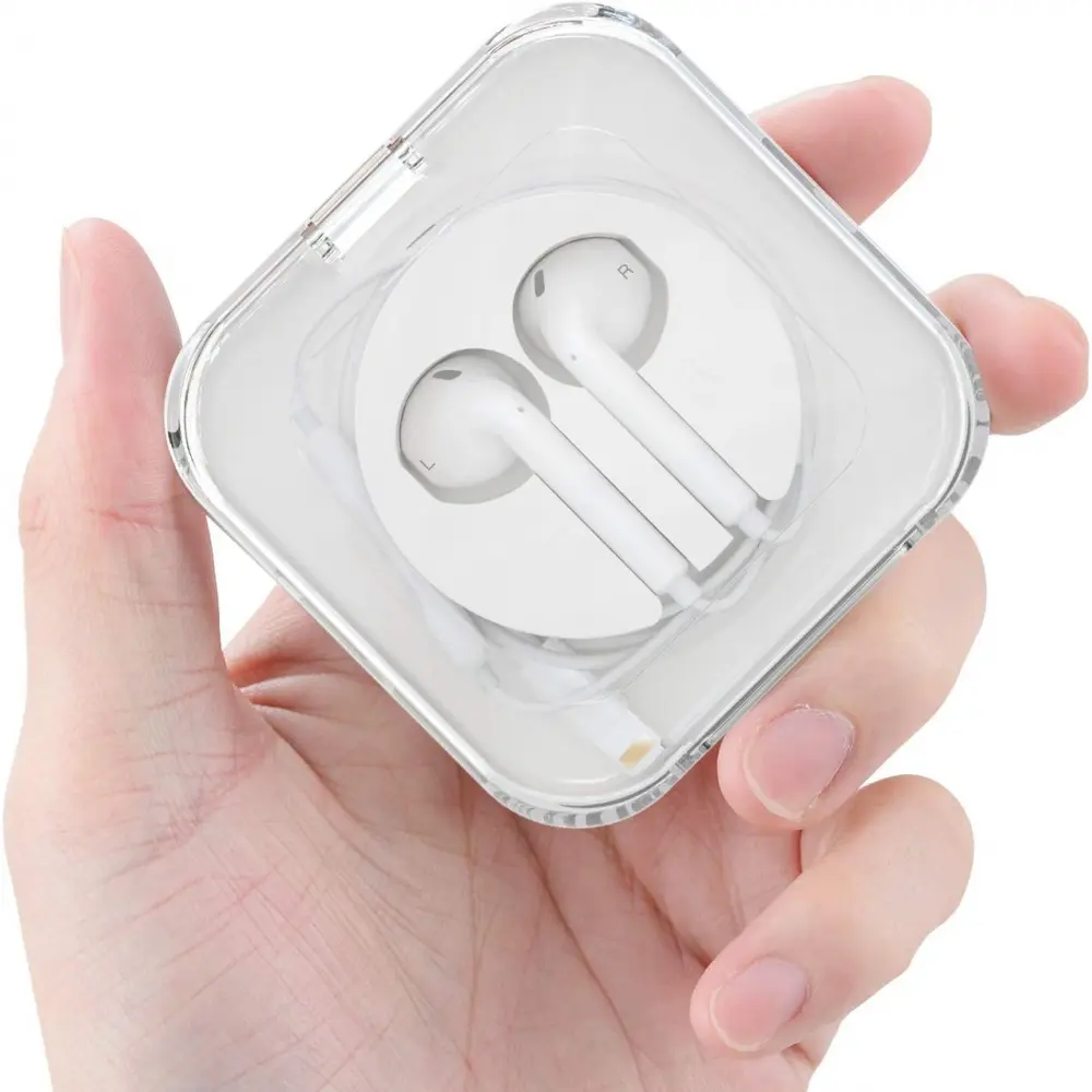 Earbuds Case Compatible for Apple iPhone/iPad/iPods EarPods, Earphones Cord Organizer Cover Wired Manager Holder Wrap Winder Mini Storage Carrying Cable Management (Earbuds)