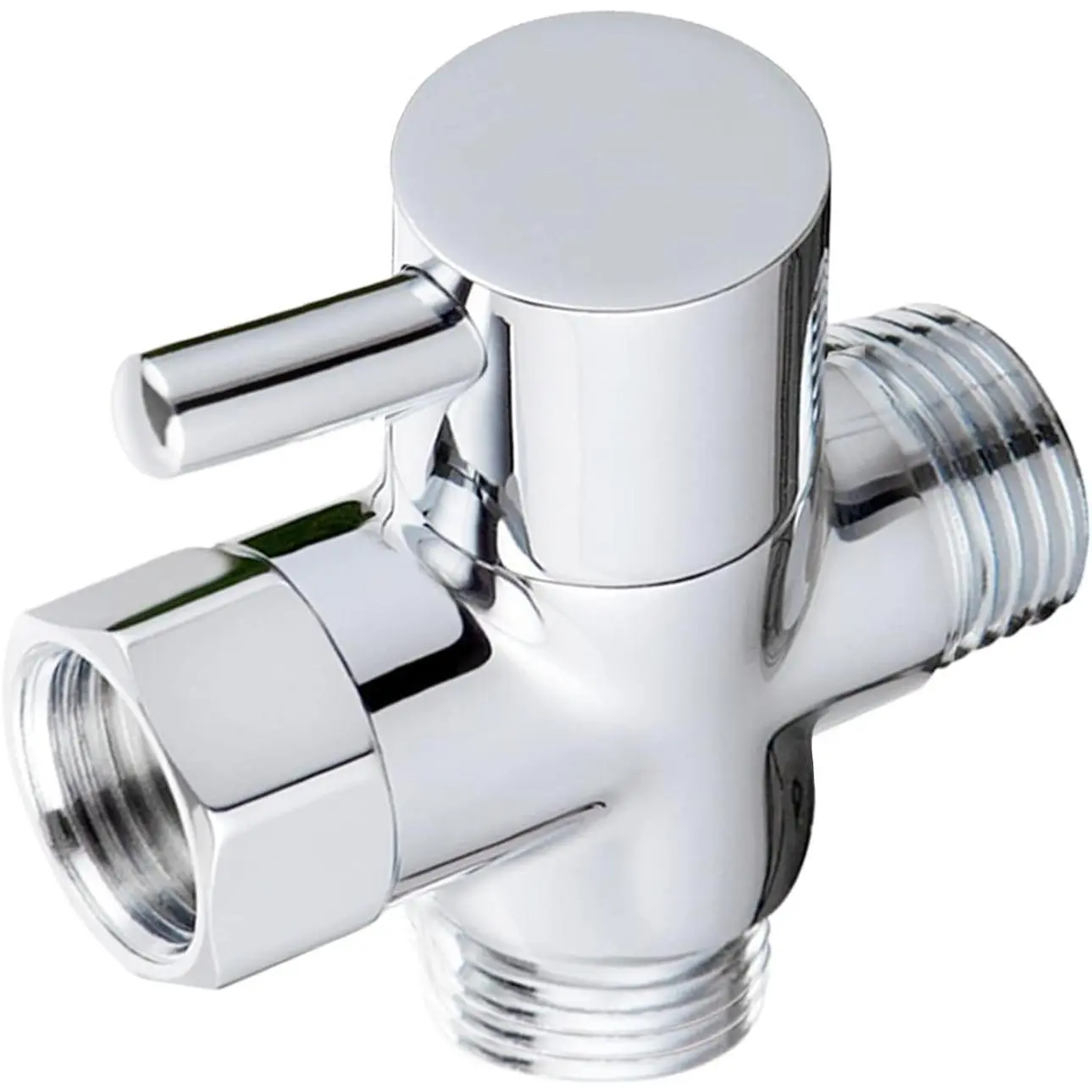 Solid Brass 3-way G1/2 Shower Diverter Chrome Plating Waterfall Bathroom Faucet