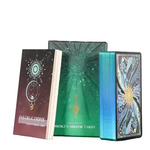 Broken Mirror V Lightweight Colored Glass Art Tarot Cards, Fifth Edition Collectible 78-Card Set with Gold Edges, Mythical Fantasy Scenes Mythological Themes for Art Lovers Rich Mythological Themes