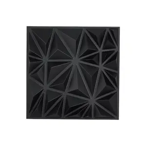 VEVOR 3D Wall Panels, 33-Pack 11.81x 11.81 in PVC Modern Art Minimalist Diamond Tiles, 32 Sq. Ft Coverage Accent Wall Panel, Interior Home Decor for Ceiling, Bedroom, Living Gaming Room, Matte Black