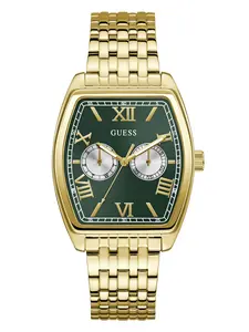 GUESS Male Gold-Tone Multifunction Watch