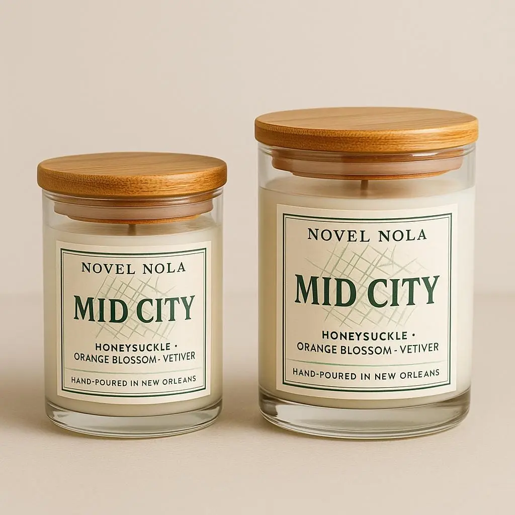 Mid City Candle • New Orleans Inspired • Honeysuckle + Orange Blossom + Vetiver • Nola Made • Clean-Burning CocoSoy Wax