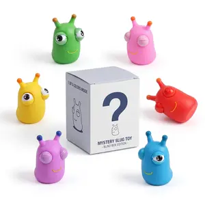 Blind box random style soft funny pop-up grass bug squeeze stress relief toy Bouncing eye bug squeeze stress relief fun toy Adult and children gifts outdoor fun