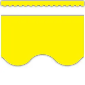 Yellow Scalloped Border Trim