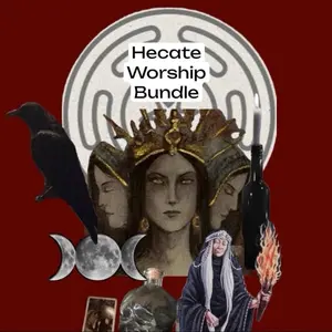 Hecate Worship Vintage Bundle, Vintage Witchcraft Tools, Hellenic Witch Bundle, Beginner Deity Work Kit, Vintage Hekatean Witch Kit