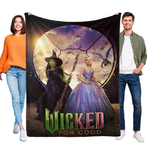 Wicked 2 For Good Movie Blanket Cozy Soft Microfiber Polyester Throw All-Season Home Bedroom Bed Sofa Picnic Cover Perfect Gift