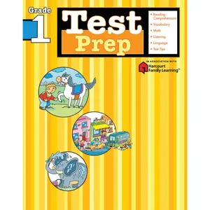 Test Prep: Grade 1 (Flash Kids Harcourt Family Learning) by Flash Kids Editors [Paperback Book]