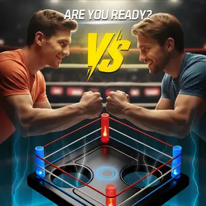 Fun Thumb Wrestling Ring Arena with Lights & Sound | Electronic Thumb Battle Game for Kids & Adults | Party Favor, Family Game Night, Travel Toy, Birthday & Christmas Gift