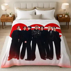Music Boy BLANKET ,Flannel Blanket - 2D Flat Soft, Lightweight, Suitable for Bedrooms, Holiday Decorations, and All Seasons - Ideal for Beds, Sofas, Offices, Camping