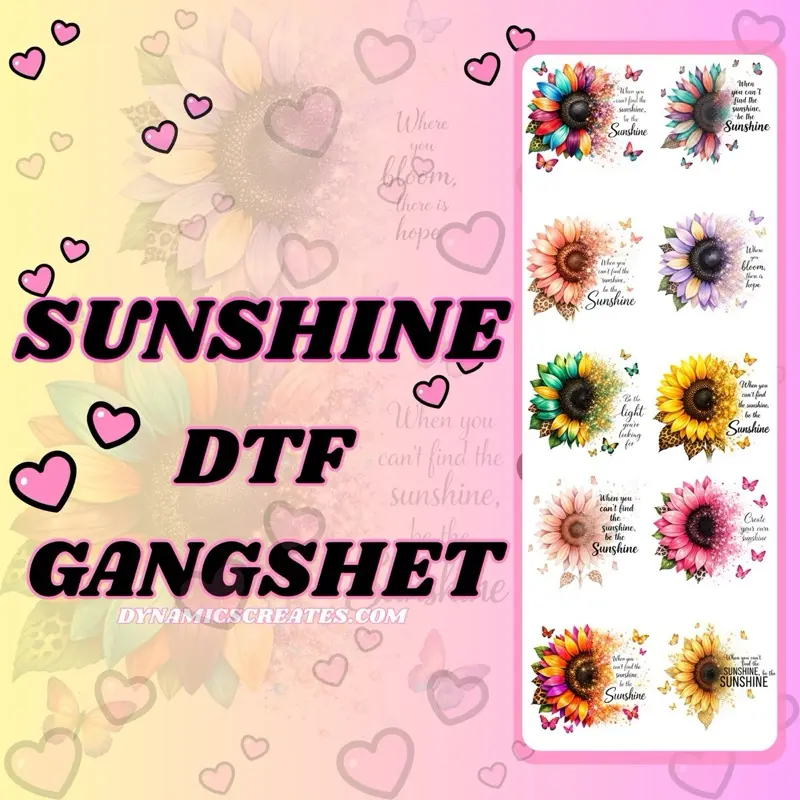 SUNSHINE DTF GANGSHEET SHIRT DESIGNS