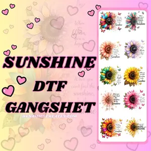 SUNSHINE DTF GANGSHEET SHIRT DESIGNS
