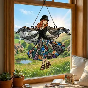 Fleetwood Mac Rumours Stevie Nicks Acrylic Suncatcher, Rhiannon Witch Coven Landslide Suncatcher, Colorful Light Catcher, Music Home Décor, Gift For Fans, Queen of Rock Acrylic Hanging Suncatchers
