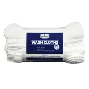 Member's Mark Commercial Washcloth, White (Set of 24)