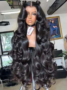 13x6 Hd Lace Frontal Wig Brazilian 13x4 Body Wave Human Hair Wigs For Black Women 30 38 Inch Lace Front Human Hair Wig 4x4 Lace Closure Wigs Pre Plucked 180% Density