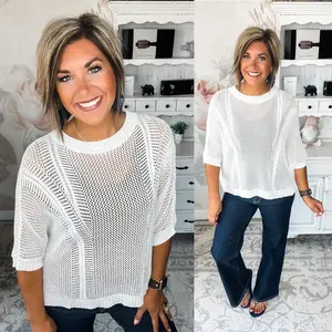 Send a Message Mesh Sweater