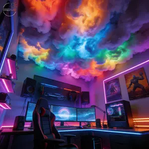 DIY RGB Fantasy Thundercloud Light, Music Sync Color Changing, USB Powered, Ideal for E-Sports, Dance, Parties, Festivals, Decorative Gift