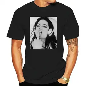 Michael Jackson Finger Middile Hand Funny Cotton Fabric Crew Neck Short Sleeve Vintage Streetwear Trendy Top For Men For Women