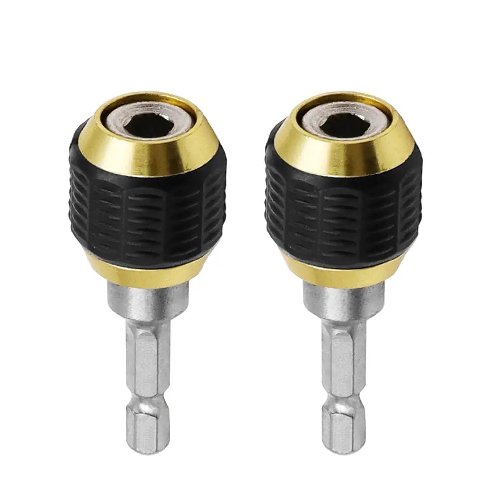 High Hardness Steel Large Head Pop-Up Quick-Release Self-Locking Hexagonal Handle Extension Rod, Drill Chuck Accessory for Electric Drill/Driver/Screwdriver Conversion, Stable Connection, Wear-Resistant for DIY Home Improvement & Professional Repair