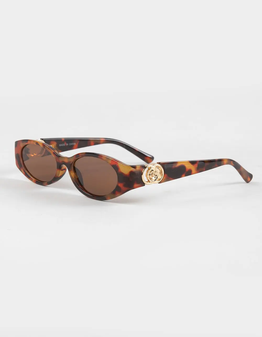 RSQ  Womens Rectangle Rose Tort Sunglasses, Tortoise